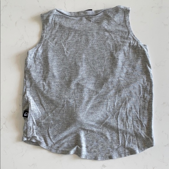 Terez Little Girls Twist Front Tank in Grey - Picture 4 of 5